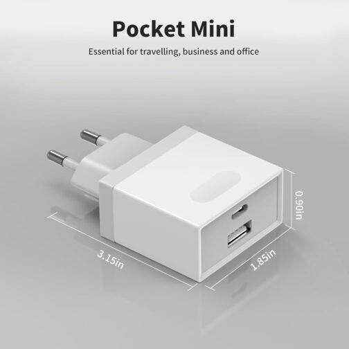 USB C Charger, USBC Adapter Power Supply 20 W for iPhone 16 15 14 13 12 11 Pro Max SE XS XR 8 Plus, Galaxy S23/S22/S21, Power Plug USB Plug Multiple Charger Mobile Phone Charging Plug Wufuera – Bild 5