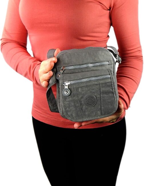ekavale Small Shoulder Bag Women's Bag Made of High-Quality Water-Repellent Nylon Shoulder Bag – Bild 2