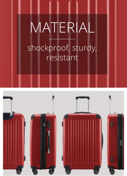 HAUPTSTADTKOFFER - Spree hard shell suitcase, trolley suitcase, travel suitcase, 4 double wheels, Aqua Green, 75 cm Koffer – Bild 4