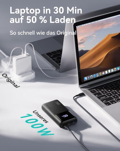 INIU Laptop Power Bank, 100 W 25000 mAh Power Bank, USB-C Input & Output, Small External Mobile Phone Batteries, Compatible with MacBook, Surface, iPad, Fire TV Stick, Camera, DJI, iPhone 16 15 14 – Bild 3