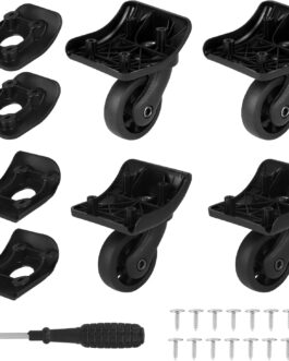 LALAGO 2 Pairs Replacement Wheels for Suitcase, Suitcase Replacement Double Row Wheels, Swivel Castors Left Right, Suitcase Replacement Double Row Replacement Wheels Luggage Suitcase for Luggage and