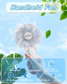 iEGrow Mini Handheld Battery Fan, HF308
