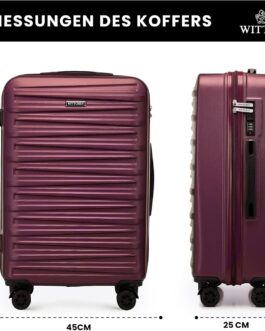 WITTCHEN Skyspeed Line ABS Hard Shell Suitcase Travel Suitcase Trolley Combination Lock Telescopic Handle 4 Wheels, maroon