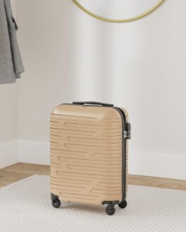 Wittchen Sturdy Suitcase, Trolley, Hand Luggage, Cabin Case. Dimensions: 54 x 39 x 23 cm. Capacity: 38 L. Weight: 2.8 kg. ABS, gold