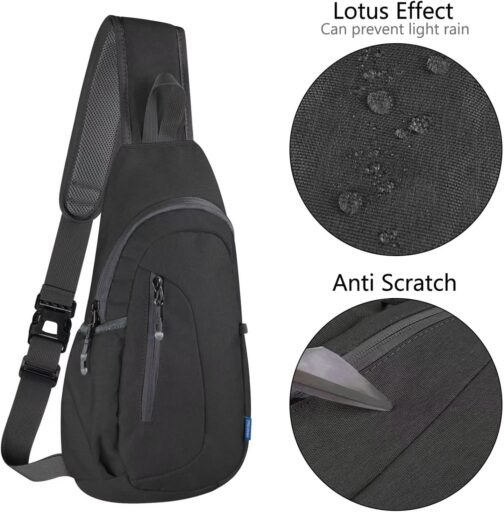 TITECOUGO Lightweight Chest Bag Small Shoulder Bag Lightweight Crossbody Backpack for Men Women and Children Shoulder Bag for Sports and Outdoor Use – Bild 4