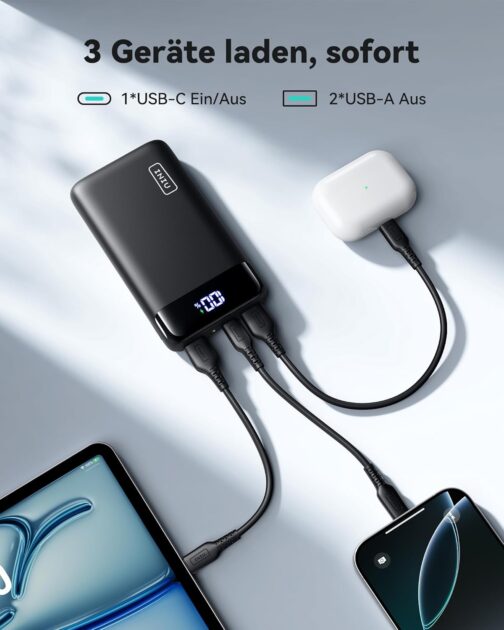 INIU Power Bank, 20,000 mAh, Fast Charging, USB-C Input & Output, 22.5 W External Mobile Phone Batteries, PD 3.0 QC 4.0, Small, Strong, for iPhone 15/14/13/12 Pro, Samsung Galaxy S23, etc. – Bild 4