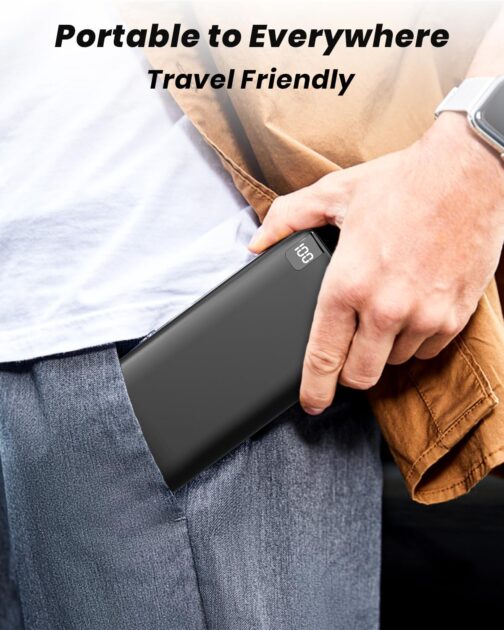Riapow Powerbank 26800 mAh External Battery, 3.0 A USB C Fast Charging Portable Charger with LED Display, Mobile Phone Charger, 4 Outputs, USB Ports for iPhone, Samsung, Tablet and More – Bild 6