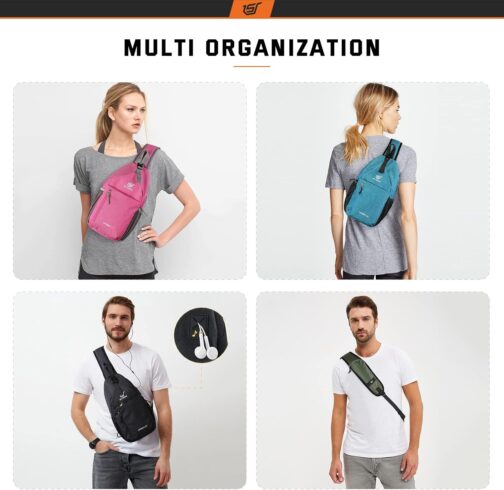 SKYSPER Shoulder Bag Chest Bag Lightweight Sling Bag Small Waterproof Crossbody Shoulder Bag for Hiking Outdoor Sports Travel – Bild 6