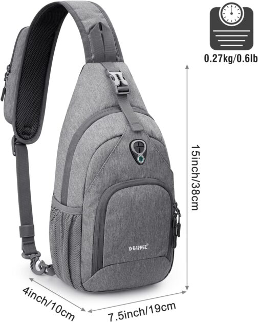 G4Free Sling Bag Backpack Chest Bag Shoulder Bag Anti-Theft Crossbody Gym Daypack with Headphone Hole for Outdoor Cycling Travel Hiking Men Women – Bild 2