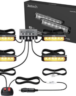 4 x 6 LED Warning Light Front Flash Strobe Light Waterproof IP68 Flashing Light Warning Beacon Flashing Lights Flash Module Warning Light Emergency Light Warning Flashing Light for 12/24 V Truck,