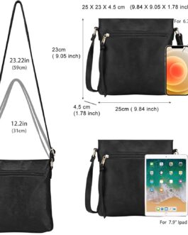 dobsechs Soft PU Leather Crossbody Bag for Women Crossbody Bag with Multiple Pockets Adjustable Strap Perfect for Daily Use