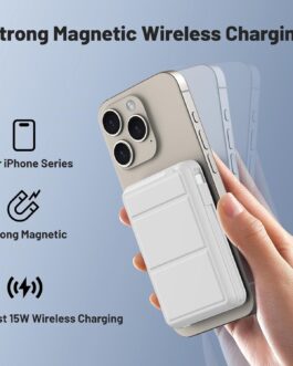 Azmuth Power Bank, for Magsafe Powerbank iPhone 10000 mAh, Magnetic Power Bank, Wireless Fast Charging with LED Display, Portable Charger, Battery Pack for iPhone 16/15/14/13/12/Pro/Pro Max
