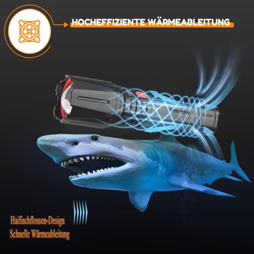 BEYSTE Torch LED Rechargeable 1000000 Lumens LED Torch Extremely Bright Military Very Bright Battery Torch USB C Strong Tactical Torch Waterproof for Outdoor Emergencies – Bild 9