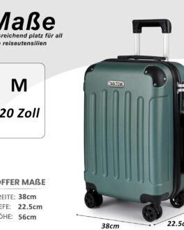 TANTOMI Suitcase, hard case, suitcase hand luggage, trolley suitcase, hand luggage, travel suitcase with wheels, suitcase with TSA lock, combination lock, telescopic handle, suitcase for travel,