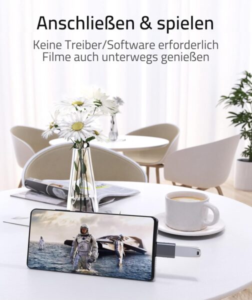Syntech USB C to USB Adaptor, Space grey – Bild 7