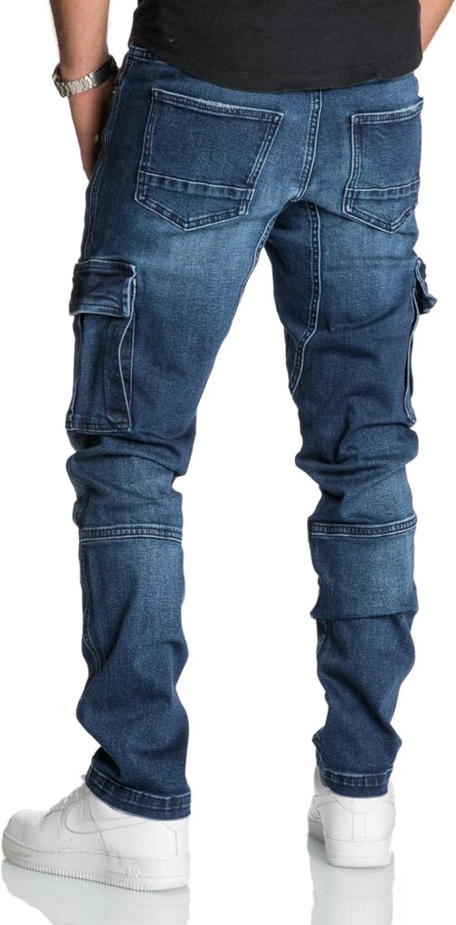 REPUBLIX Men's Cargo Jeans, Regular, Slim, Denim Trousers, Destroyed, R7977 – Bild 4