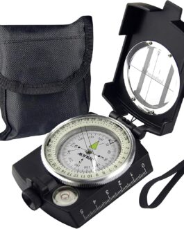 AOFAR Military Compass AF-4580 Lens Sight Waterproof and Vibration Proof with Map Knife Distance Calculator Bag for Camping Hiking