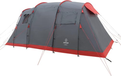 JUSTCAMP Lake 4 Camping Tent, 4 Person Family Tent, Large, Sturdy, Waterproof for Festival, Portable, High Dome Tent with Two Sleeping Cabins and Anteroom with Standing Height, Tunnel Tent – Bild 3