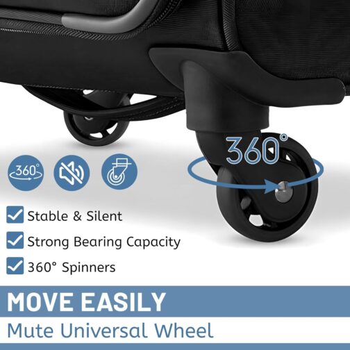 LALAGO 2 Pairs Replacement Wheels for Suitcase, Suitcase Replacement Double Row Wheels, Swivel Castors Left Right, Suitcase Replacement Double Row Replacement Wheels Luggage Suitcase for Luggage and – Bild 6