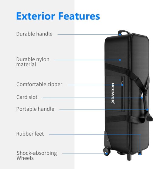 Neewer Photo Studio Equipment Luggage Carry Bag for Light Stand, Tripod, Flash Light, Studio Umbrella, Photo Studio etc (NW-B01) – Bild 6