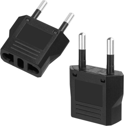 AXFEE Travel Adaptor US to EU, Pack of 2 US to EU Adapter, EU Plug Adapter Socket, Adapter USA Germany Plug, Universal Adapter from USA to EU Germany France Italy Spain – Bild 9