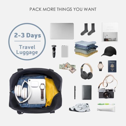 SPAHER Travel Bag Foldable Cabin Airplane Luggage Cabin 40x30x20cm Wizzair Vueling Volotea Waterproof Weekend Bag Women Men Luggage Portable Bag Organizer 25L – Bild 3