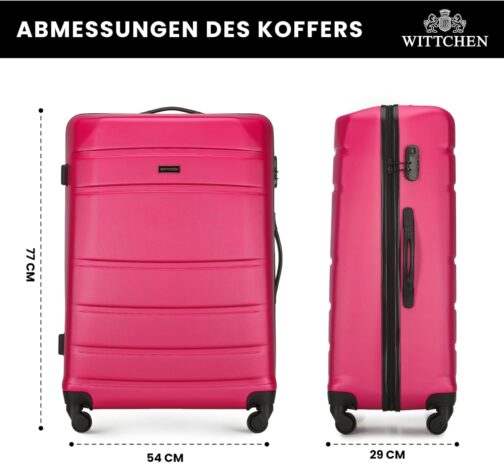 WITTCHEN Travel Suitcase, Trolley Suitcase, pink – Bild 2