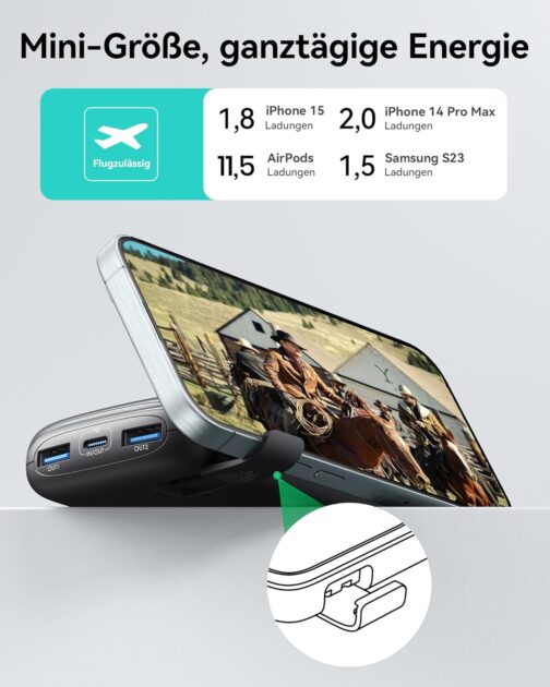 INIU Powerbank, Klein Aber Stark 22.5W 10000mAh PD3.0 QC4.0 Tragbares Schnellladegerät, Externer Akku mit Handyhalterung für iPhone 13 12 Pro Samsung S21 S20 Huawei Xiaomi LG iPad Tablet Airpods usw – Bild 5