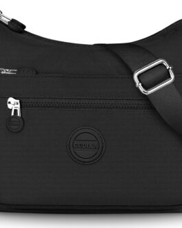 VOBUKE Shoulder Bag Women’s Medium Waterproof Nylon Crossbody Bag with Multiple Compartments Lightweight Shoulder Bag Adjustable Wide Leisure Small Messenger Bag for Shopping, Travel