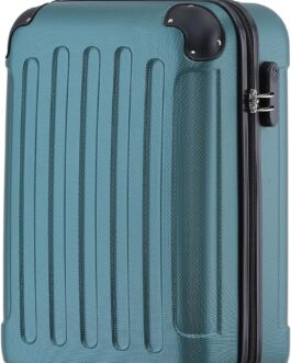 BEIBYE Twin Wheels Hard Case Travel Suitcase Trolleys Hard Shell in XL-L-M in 20 Colours, dark green