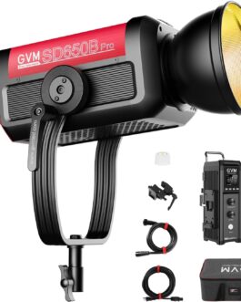 GVM PRO 650W Video Light Bownes, Two-Tone 2700K-6800K COB Studio Light Photography Continuous Light with App Controll, 81300Lux@1m Photo Light for Video Studio, YouTube Streaming, 12 Effects CRI