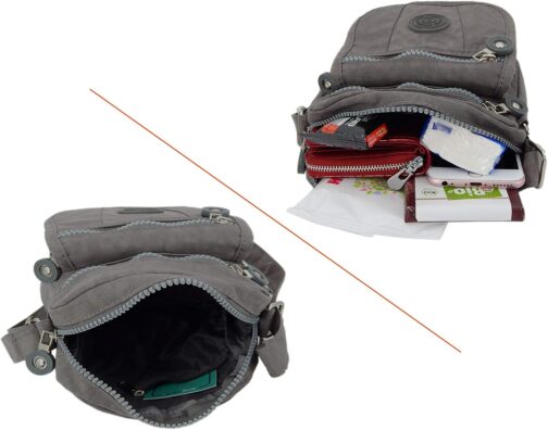 ekavale Small Shoulder Bag Women's Bag Made of High-Quality Water-Repellent Nylon Shoulder Bag – Bild 5
