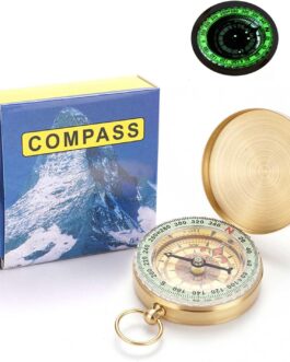 HJIAMA Mini Brass Compass Compass for Outdoor Hiking Camping Cycling Compass Keychain Compass Brass for Navigation
