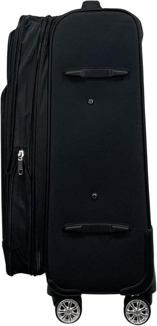 MY TRAVEL BAG Suitcase, Hand Luggage, Fabric Rolling Suitcase, Travel Suitcase, Trolley, Expandable with Twin Wheels (M/L/XL/XXL or Set of 4) Soft Luggage, black, Hand luggage (55 cm), Fabric case – Bild 6