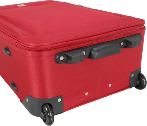 SIGN Fabric Suitcase Trolley, Travel Suitcase, Inline Wheels (Hand Luggage, Medium, Large, Very Large), red – Bild 4
