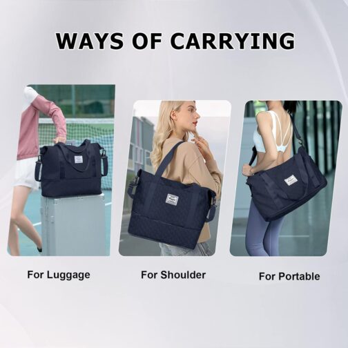 Travel Bag, Women’s Sports Bag, 40 x 20 x 25 cm, Ryanair Hand Luggage, Weekender Bag, Swimming Bag, Waterproof Travel Bag, Duffle Bag, Fitness Bag, Training Bag, for Trips and Gym – Bild 7