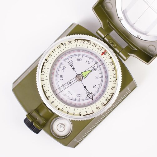 Outdoor Metal Compass with Sight Lens, Ruler, Multi-in-1 Tool and Whistles, Multifunctional Orienteering Compass for Map Reading, Navigation, Hiking, Adventure – Bild 4