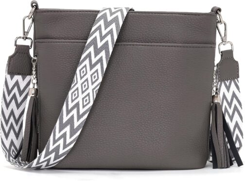 Paigtes Shoulder Bag, Women's Medium Size Handbag, Women's Leather PU Bag, Women's Shoulder Bags, Women's Bags with Wide Shoulder Strap and 4 Compartments