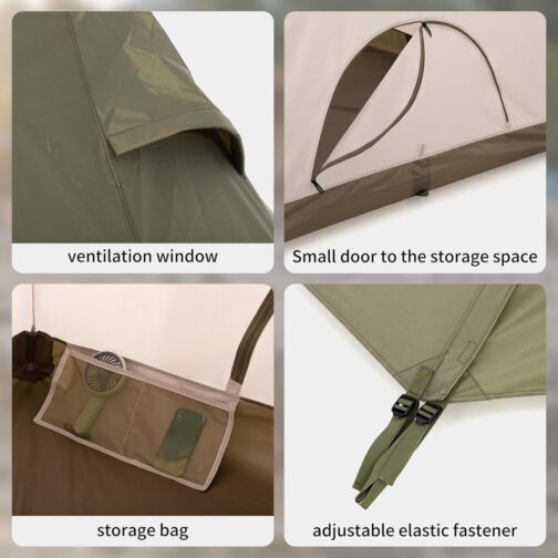Naturehike Village 5.0㎡ Family Tent Pop Up Tent Home Tent Camping Tent Camping Tent for 2-4 People Large Tunnel Tent with 2000 mm Hydrostatic Head – Bild 7