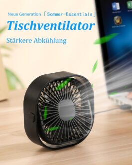 Mini USB Fan, Quiet Small Table Fan, Very Quiet USB Table Fan with 3 Speeds, Office Fan, Portable USB Fan, Desk, Bedroom, Home, Outdoor