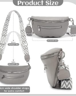 Shoulder Bag Women’s Small Bum Bag Women’s Leather Black Crossbody Bag Women’s Stylish Belt Bag Shoulder Bags Women’s Bum Bag with Wide Strap