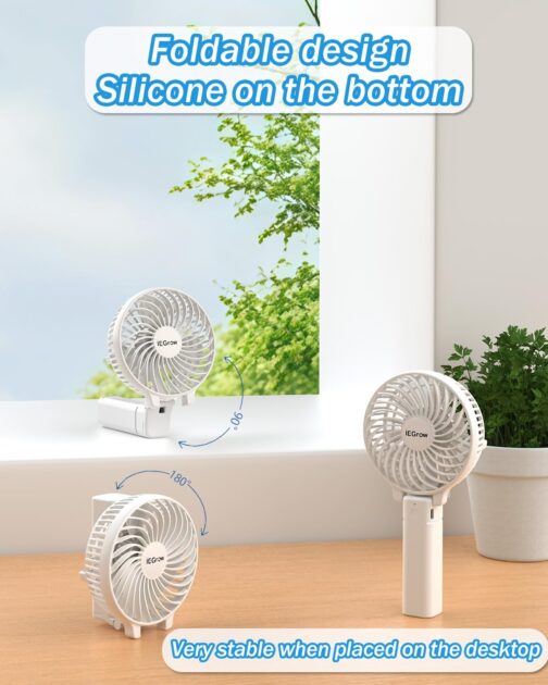 iEGrow Mini Handheld Battery Fan, HF308 – Bild 7