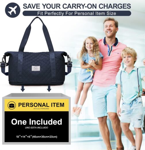 Travel Bag, Women’s Sports Bag, 40 x 20 x 25 cm, Ryanair Hand Luggage, Weekender Bag, Swimming Bag, Waterproof Travel Bag, Duffle Bag, Fitness Bag, Training Bag, for Trips and Gym – Bild 2
