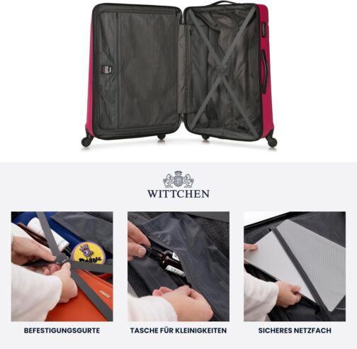 WITTCHEN Travel Suitcase, Trolley Suitcase, pink – Bild 6