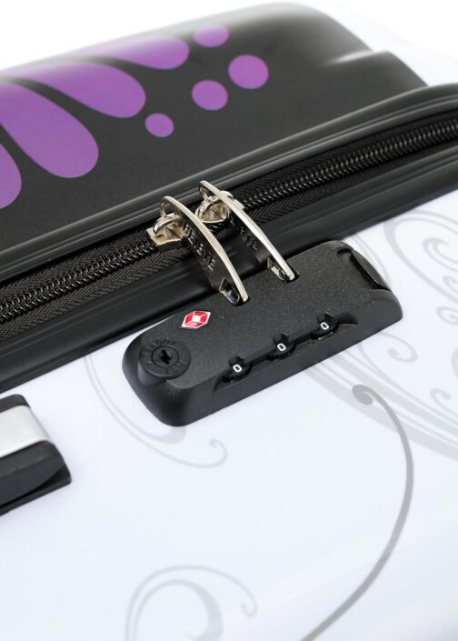BEIBYE Butterfly 2060 TSA Lock 4-Piece Travel Suitcase Trolley - Robust Hard Shell Suitcase Set Including Hand Luggage and Beauty Case, Butterfly – Bild 5