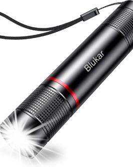 Blukar Rechargeable LED Torch, Super Bright Zoomable 2000 Lumen Mini Torch with 4 Light Modes and Long Operating Time, Waterproof Torch for Camping, Hiking, Outdoor, Emergency