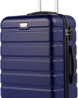 COOLIFE Hard Shell Suitcase Trolley Suitcase, Travel Suitcase, Board Case, Hand Luggage with TSA–Lock and 4 Wheels, darkblue
