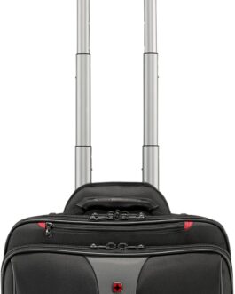 WENGER Patriot Trolley Laptop Bag Rolling Briefcase Organizer Women Men Office Business Travel Uni, black