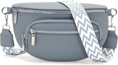 Sasrymnl Small bum bag women's beige shoulder bag women's small belt bag vegan leather handbag crossbody bag