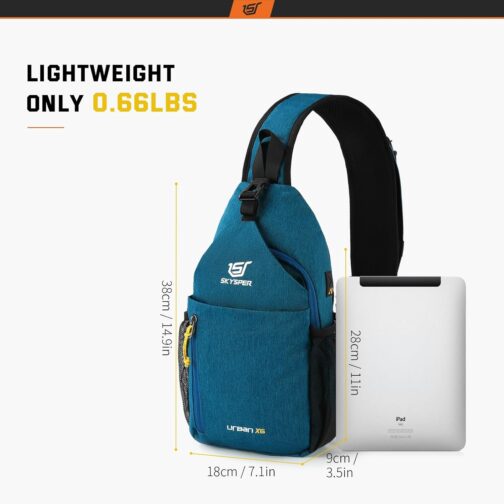 SKYSPER Shoulder Bag Chest Bag Lightweight Sling Bag Small Waterproof Crossbody Shoulder Bag for Hiking Outdoor Sports Travel – Bild 5